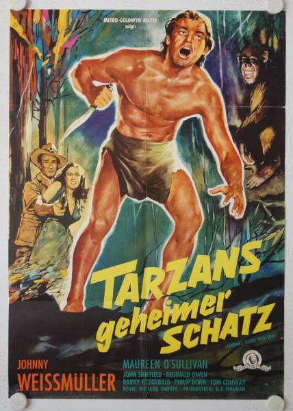 Tarzans geheimer Schatz originales deutsches Filmplakat
